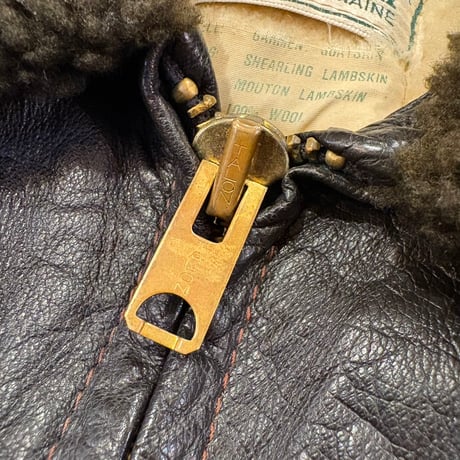 1980's "L.L.Bean"  Leather Mouton Jacket  G-1 type  SIZE：40