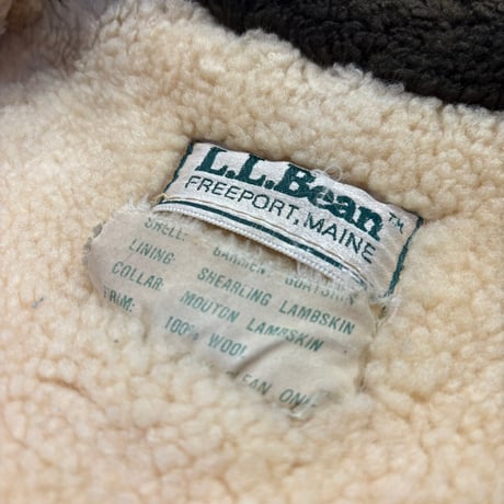 1980's "L.L.Bean"  Leather Mouton Jacket  G-1 type  SIZE：40
