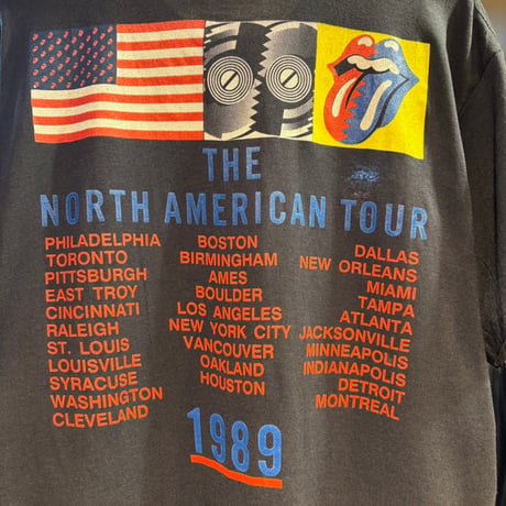 1980's "The Rolling Stones"  Band T-Shirt  SIZE：X-Large