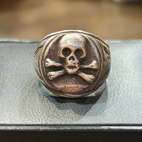1950's "Biker Skull Ring"  SIZE：19号