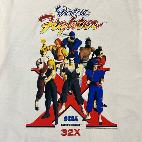 1990's "Virtua Fighter"  Short Sleeve Tee  Dead Stock  SIZE：XL