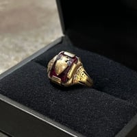 1930’s "College Ring"   JUSTEN10K  STERLING     SIZE：20号