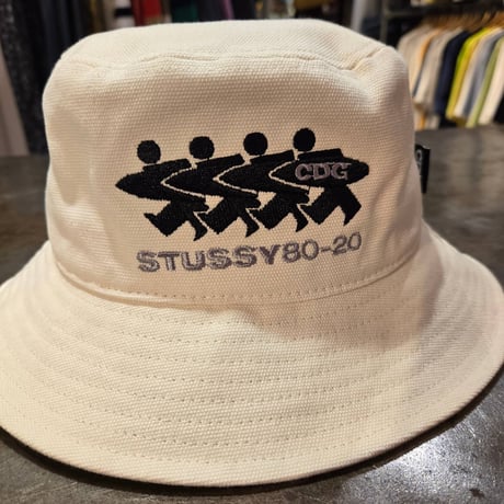 NEW "STUSSY×COMME des GARCONS”　Bucket Hat　SIZE：S/M