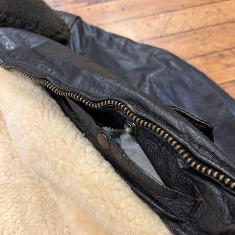 1980's "L.L.Bean"  Leather Mouton Jacket  G-1 type  SIZE：40