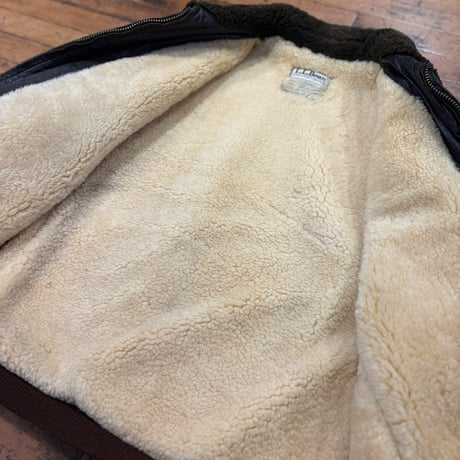 1980's "L.L.Bean"  Leather Mouton Jacket  G-1 type  SIZE：40