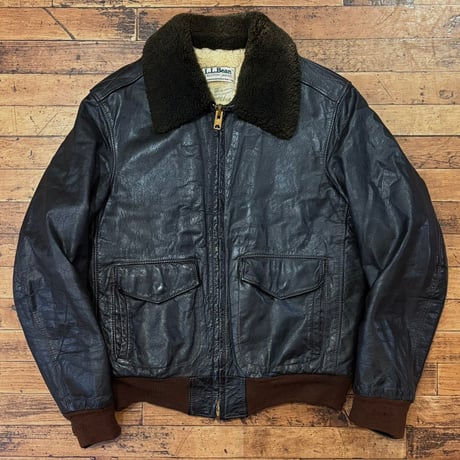 1980's "L.L.Bean"  Leather Mouton Jacket  G-1 type  SIZE：40
