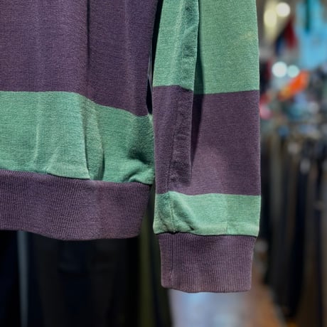 1980's "L.L.Bean"  Multi Border Ragger Hoodie  SIZE：Large