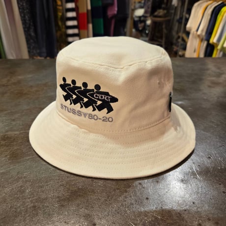 NEW "STUSSY×COMME des GARCONS”　Bucket Hat　SIZE：S/M