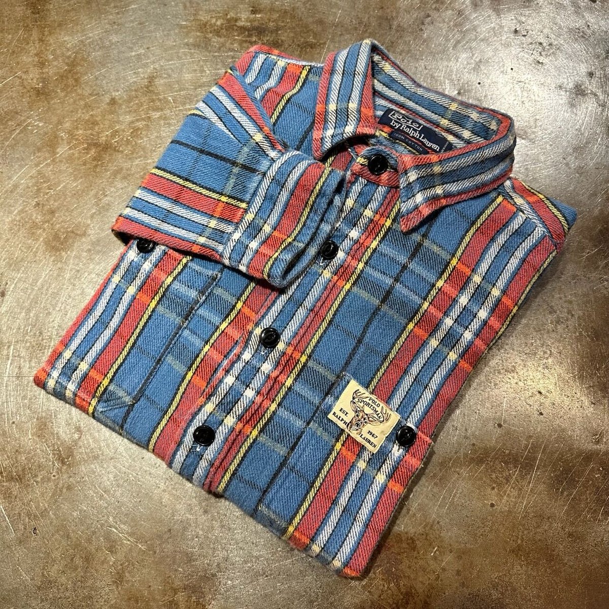 90s POLO RALPH LAUREN チェックシャツ HULTON-