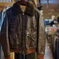 1980's "L.L.Bean"  Leather Mouton Jacket  G-1 type  SIZE：40