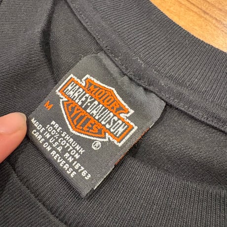 1990's "Harley-Davidson"  Long Sleeve Tee  SIZE：M
