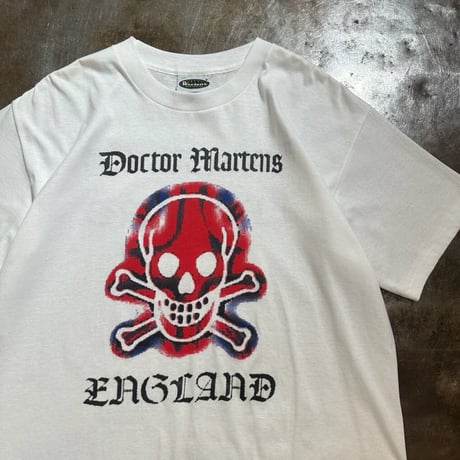 1990's "Dr. Martens"　Skull T-Shirt　Dead Stock　SIZE : L