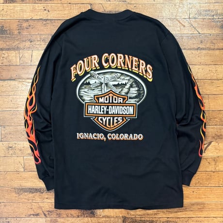 1990's "Harley-Davidson"  Long Sleeve Tee  SIZE：M