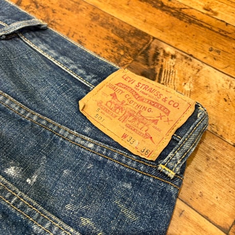 1960’s  "LEVI'S"    501 Denim Pants BIGE  S Type   SIZE：W33 L32.5