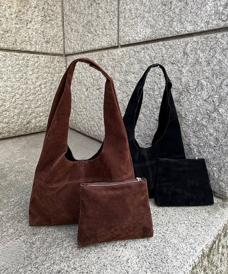 Suede Pouch Set Bag