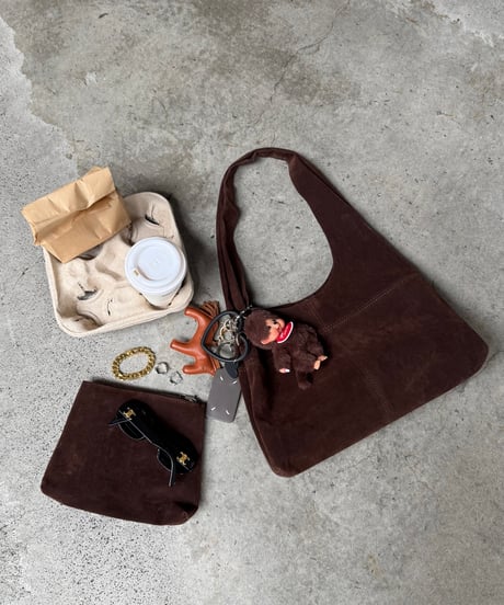 Suede Pouch Set Bag