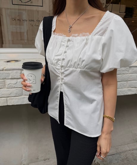 Puff Sleeve Slit BL