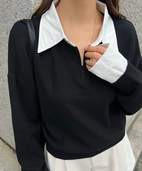 Bicolor Layered Knit