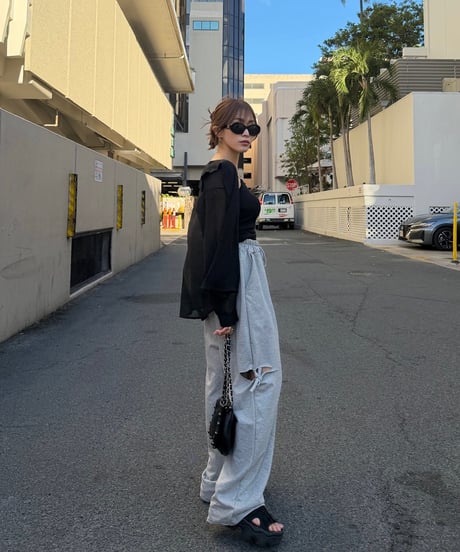 Side Slit ワイドパンツ