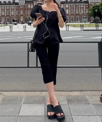 Puff Sleeve Slit BL