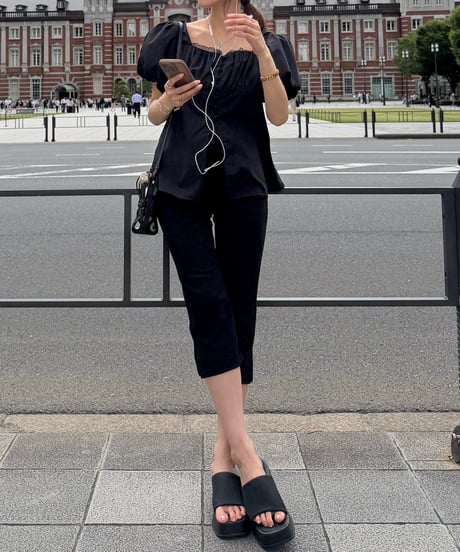 Puff Sleeve Slit BL