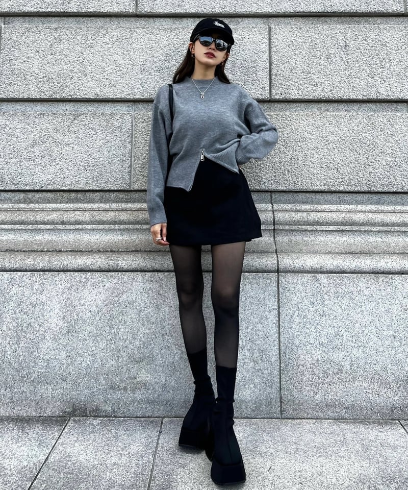 Front Zip Knit Tops | Admance Online Store