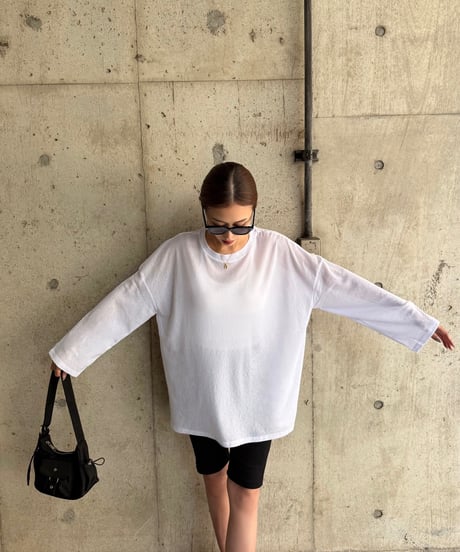 Sheer ロングTシャツ