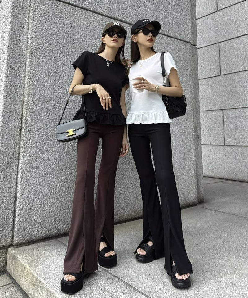 SLIT LINE PANTS ふじあみ　スリットラインパンツ【新品】 SLIT LINE PANTS ふじあみ スリットラインパンツ【新品】