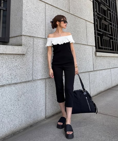 Bicolor Frills トップス