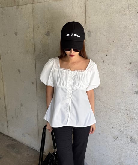 Puff Sleeve Slit BL