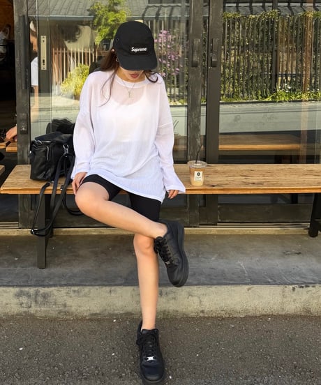 Sheer ロングTシャツ