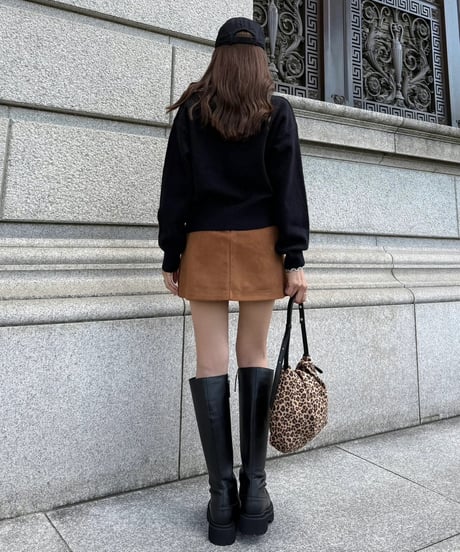 Round Fake Suede Bag