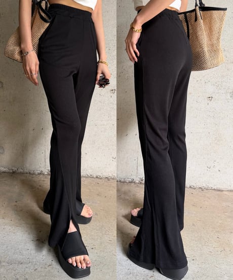 Front Slit フレアパンツ