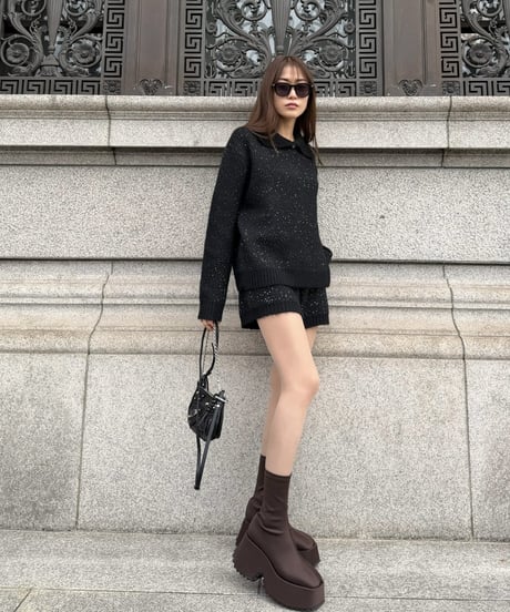 Spangle Collar Knit