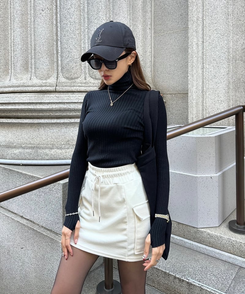 Rib Turtle Finger Knit | Admance Online Store 