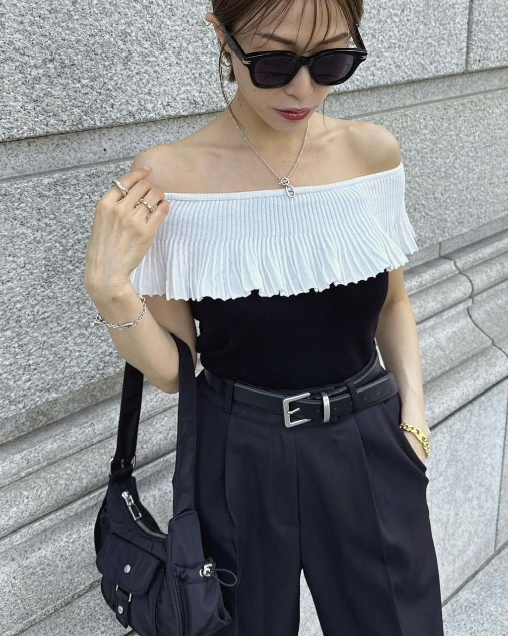 Bicolor Frills Tops | Admance Online Store