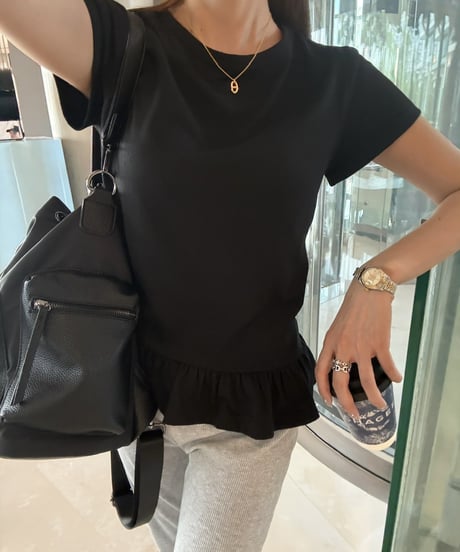 Basic Peplum Tシャツ