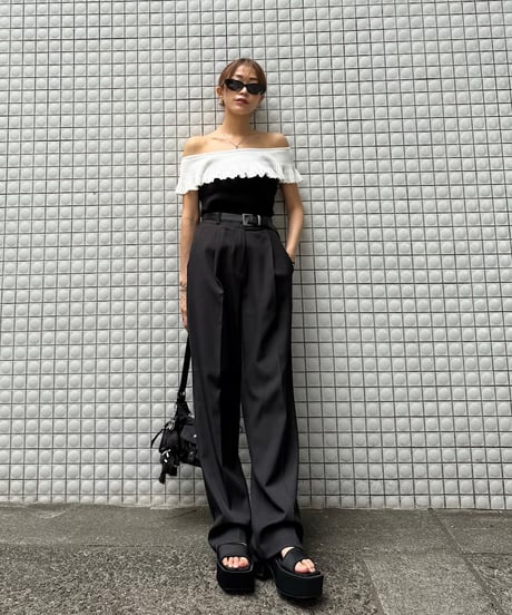 Bicolor Frills トップス