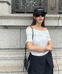 Dot Off Shoulder Tops