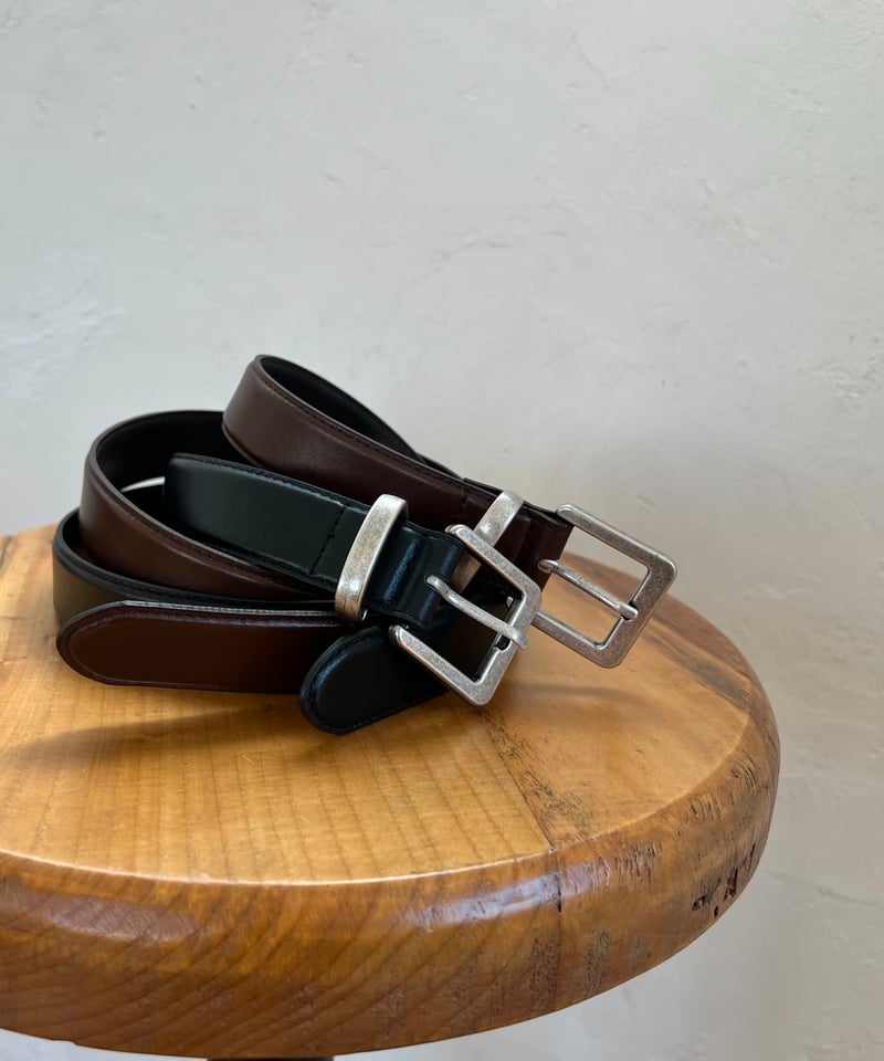 シールームリン SQUARE BUCKLE LEATHER ベルト ブラック Square