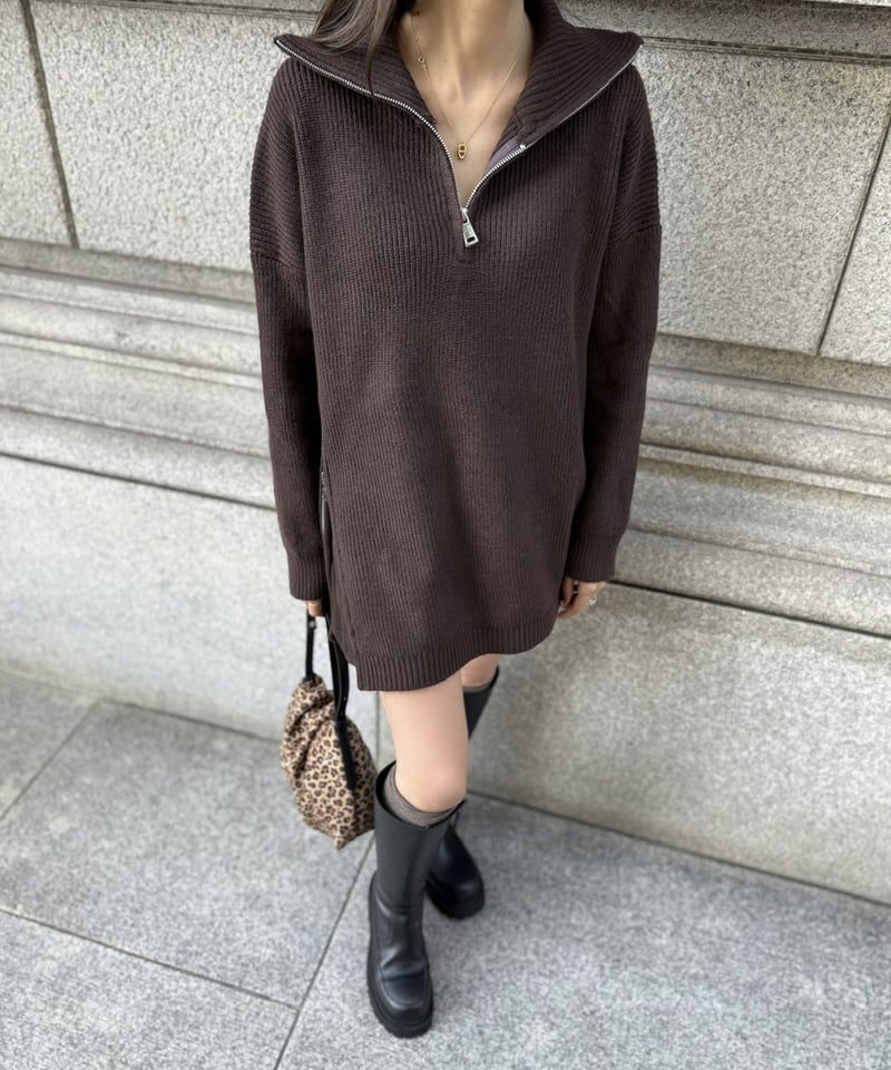 W Zip Turtle Tunic | Admance Online Store