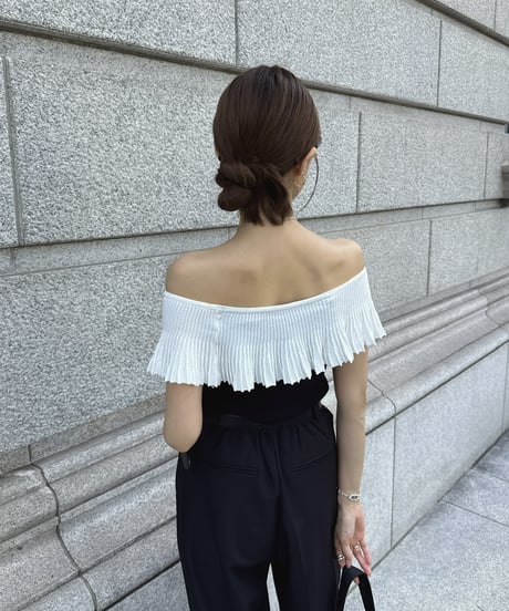 Bicolor Frills トップス