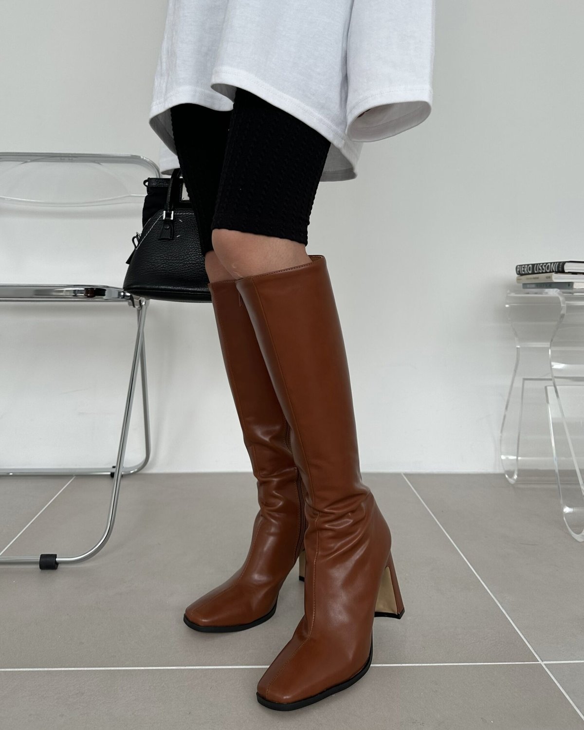 Square Toe Long Boots | Admance Online Store