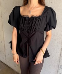 Puff Sleeve Slit BL