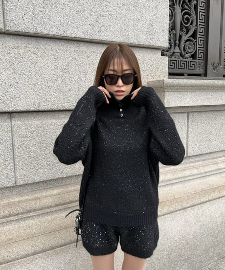 Spangle Collar Knit