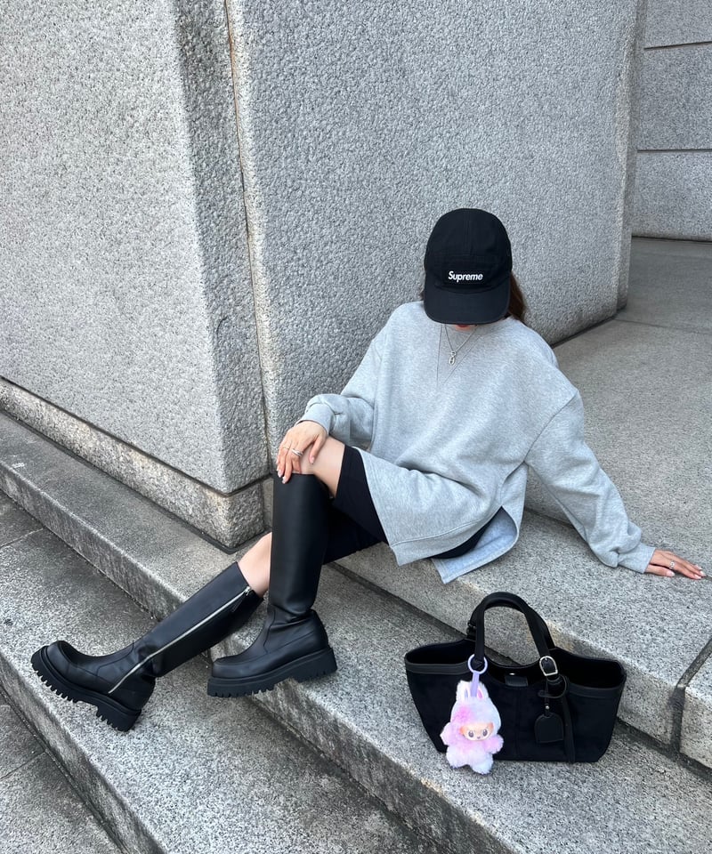 Herliptoブーツ SideBitLongBoots ブラック ロングブーツ Side Bit Long Boots