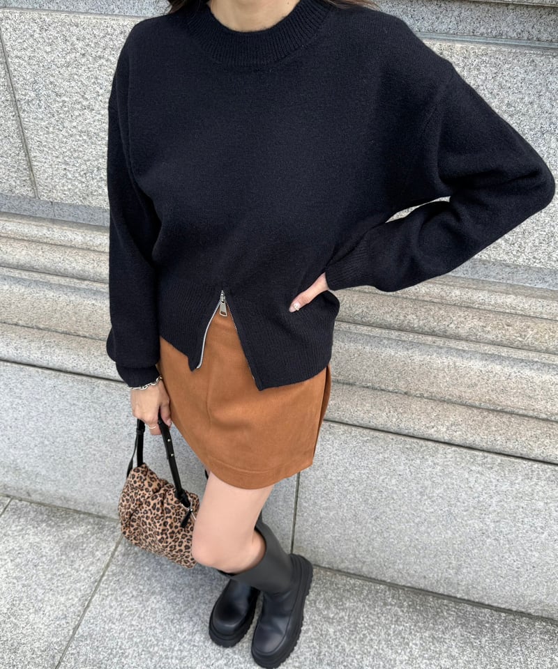 トップス omame Front Zip Knit Tops | Admance Online Store