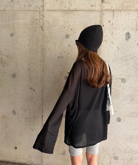 Sheer ロングTシャツ