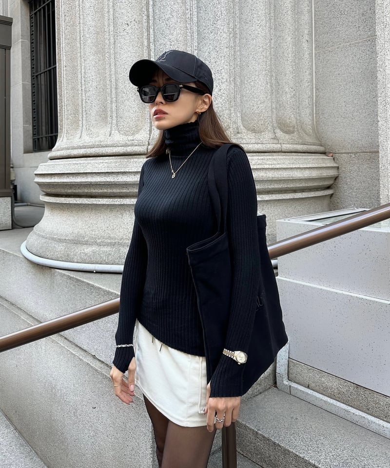 Rib Turtle Finger Knit | Admance Online Store 