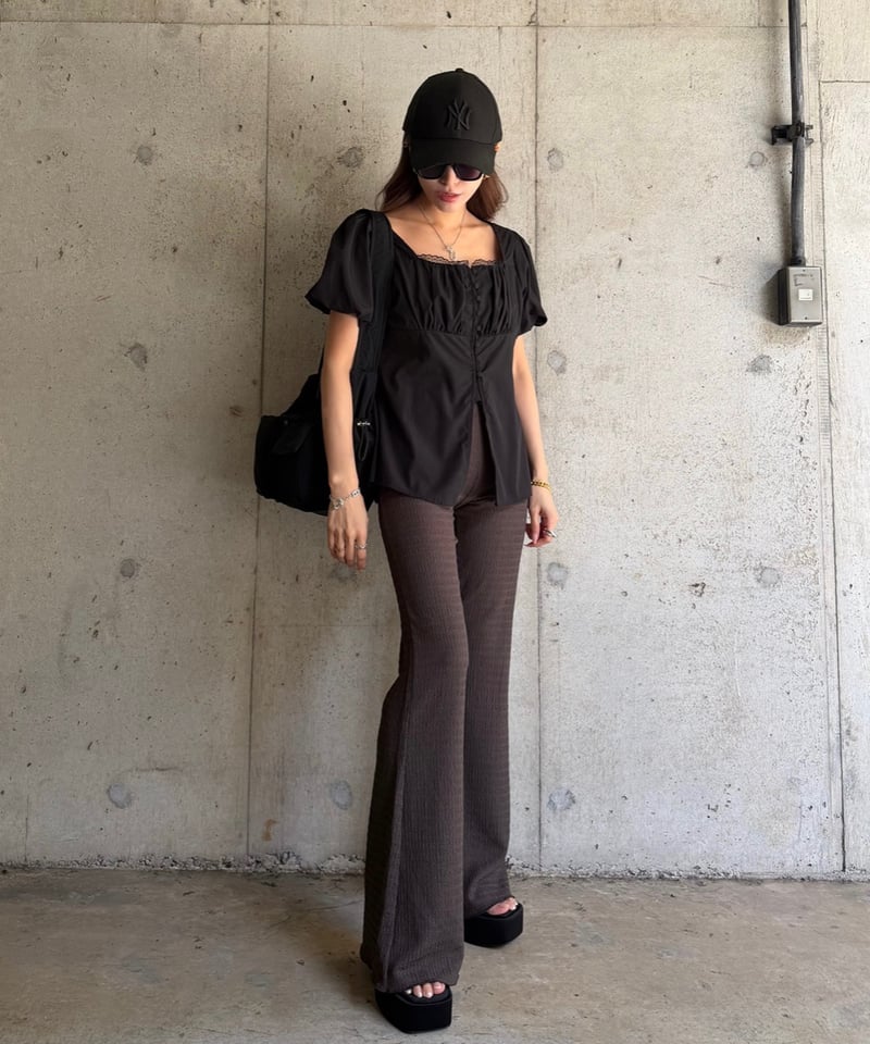 Shirring フレアパンツ | Admance Online Store